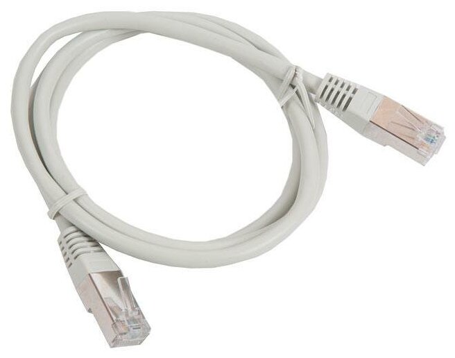 

Патч-корд FTP кат.5e, 1м, RJ45-RJ45, серый, CCA, экранированный, Bion (BCL-PP22-1M), 0