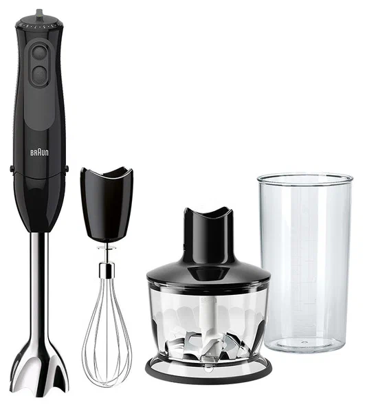 

Блендер погружной Braun Multiquick 3 MQ3135 900Вт, 500 мл, черный (MQ3135BK), Multiquick 3 MQ3135