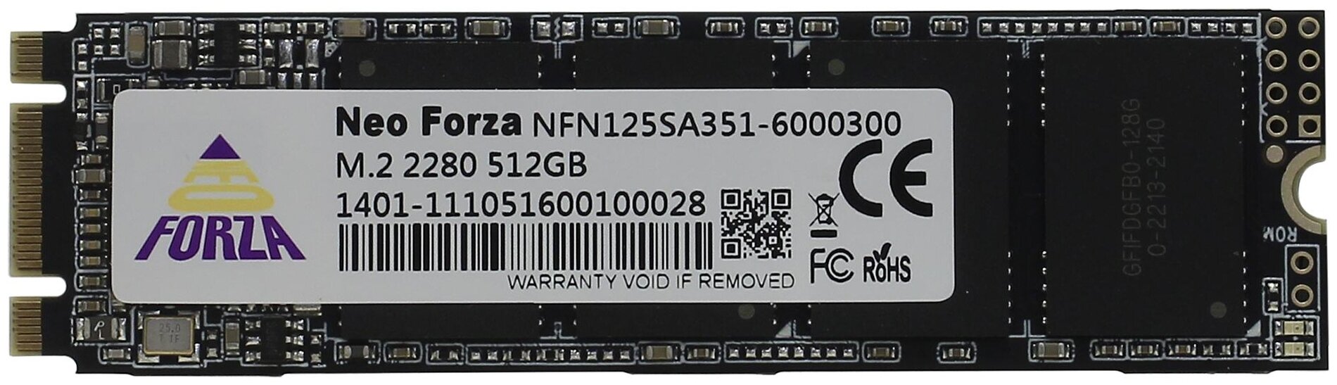 

Твердотельный накопитель (SSD) Neo Forza 512Gb Zion, 2280, SATA3 (NFN125SA351-6000300) Retail