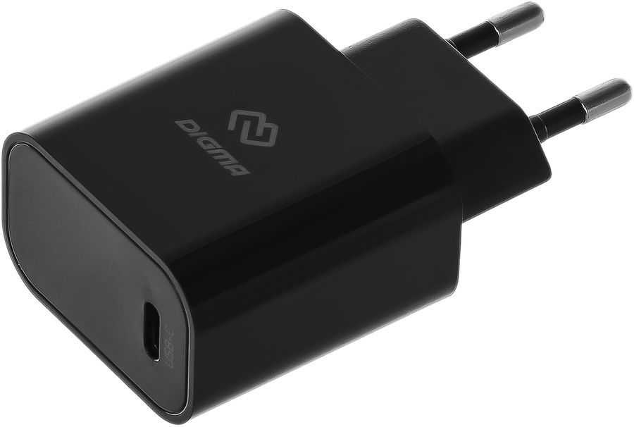 Сетевое зарядное устройство Digma DGW3C 30Вт, USB type-C, Quick Charge, PD, 3A, черный (DGW3C0F010BK) - фото 1