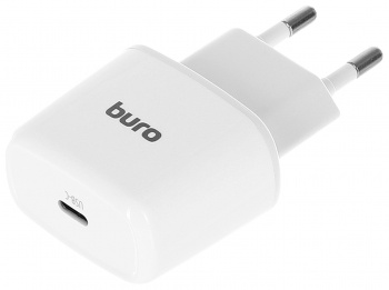 Сетевое зарядное устройство Buro BUWB1, USB type-C, 2A, белый (BUWB10S010WH)