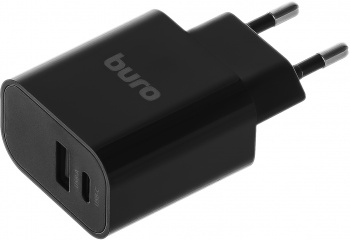 

Сетевое зарядное устройство Buro BUWD1 18Вт, USB, USB type-C, Quick Charge, PD, 3A, черный (BUWD18P110BK), BUWD1