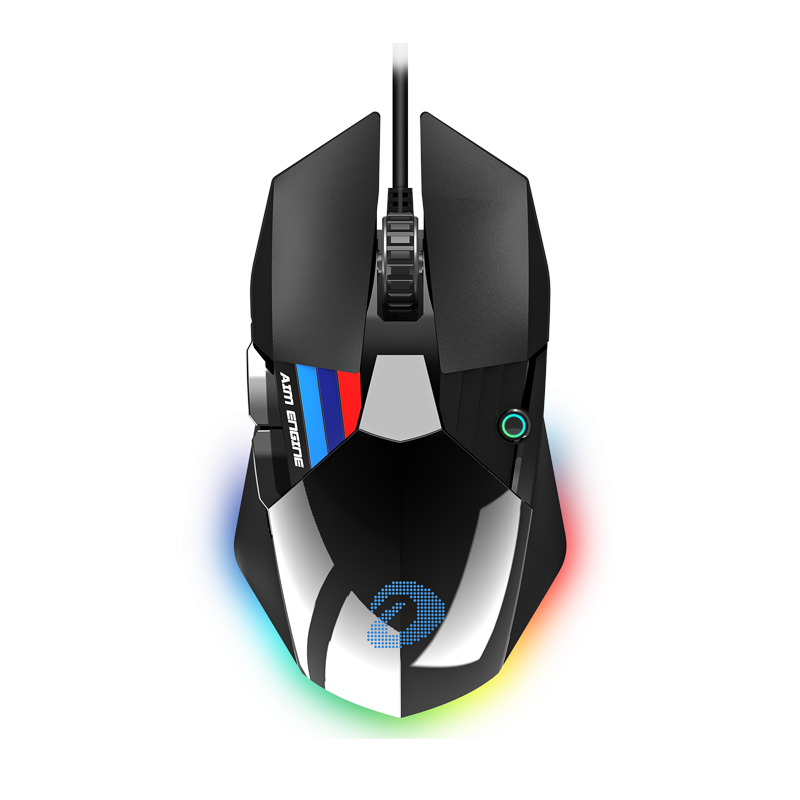 

Мышь проводная Dareu A970, 2400dpi, оптическая светодиодная, USB, черный (A970), A970