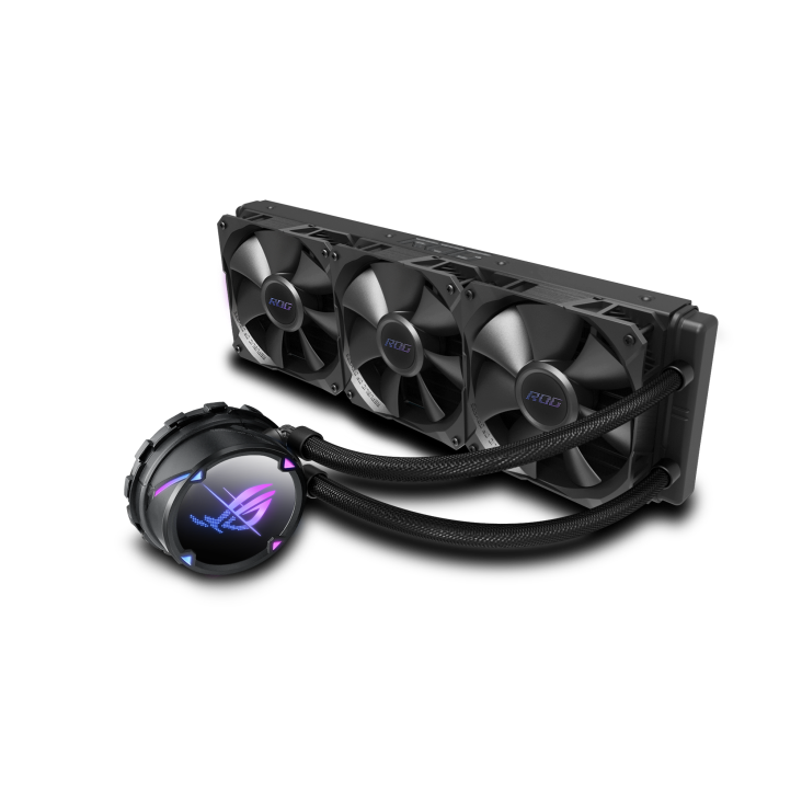 

Жидкостное охлаждение Asus ROG STRIX LC II 360 для Socket 115x/2066/2011/2011-3/1200/1700/AM4/TR4, 3x12 см (ROG STRIX LC II 360), ROG STRIX LC II 360