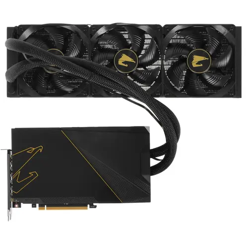 

Видеокарта GIGABYTE NVIDIA GeForce RTX 3090 Ti XTREME WATERFORCE , 24Gb DDR6X, 384bit, PCI-E, HDMI, 3DP, Retail (GV-N309TAORUSX W-24GD), XTREME WATERFORCE