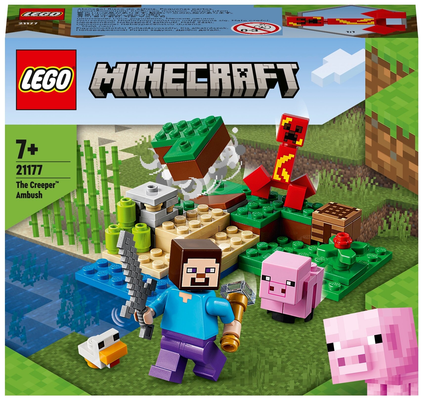 

Конструктор LEGO Minecraft Засада Крипера, деталей: 72 (21177), Minecraft Засада Крипера