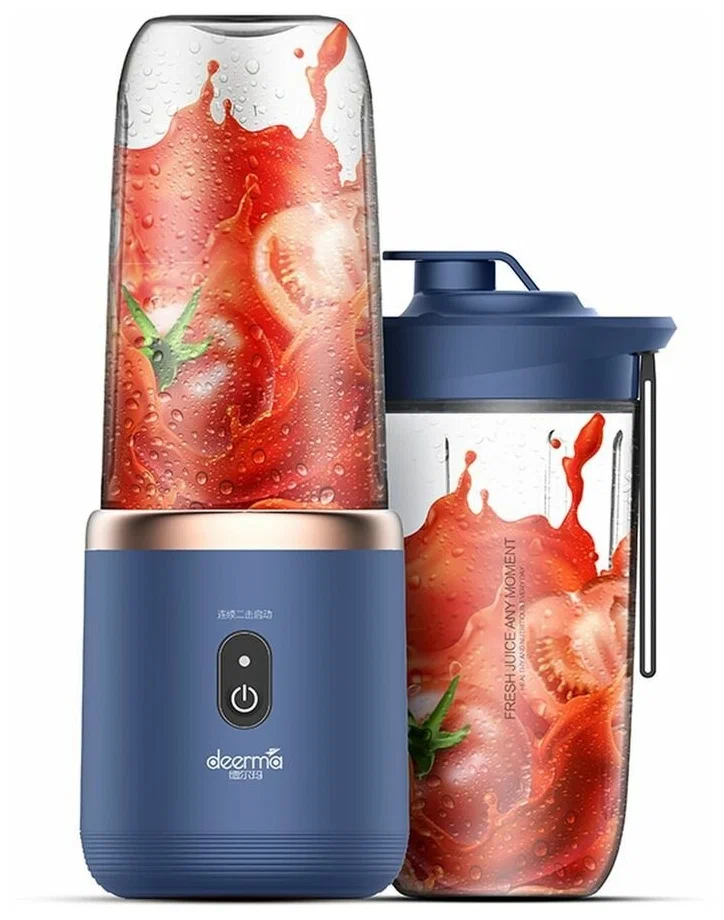 

Блендер портативный Deerma Juice blender DEM-NU06 140Вт, 400 мл, синий (DEM-NU06), Juice blender DEM-NU06