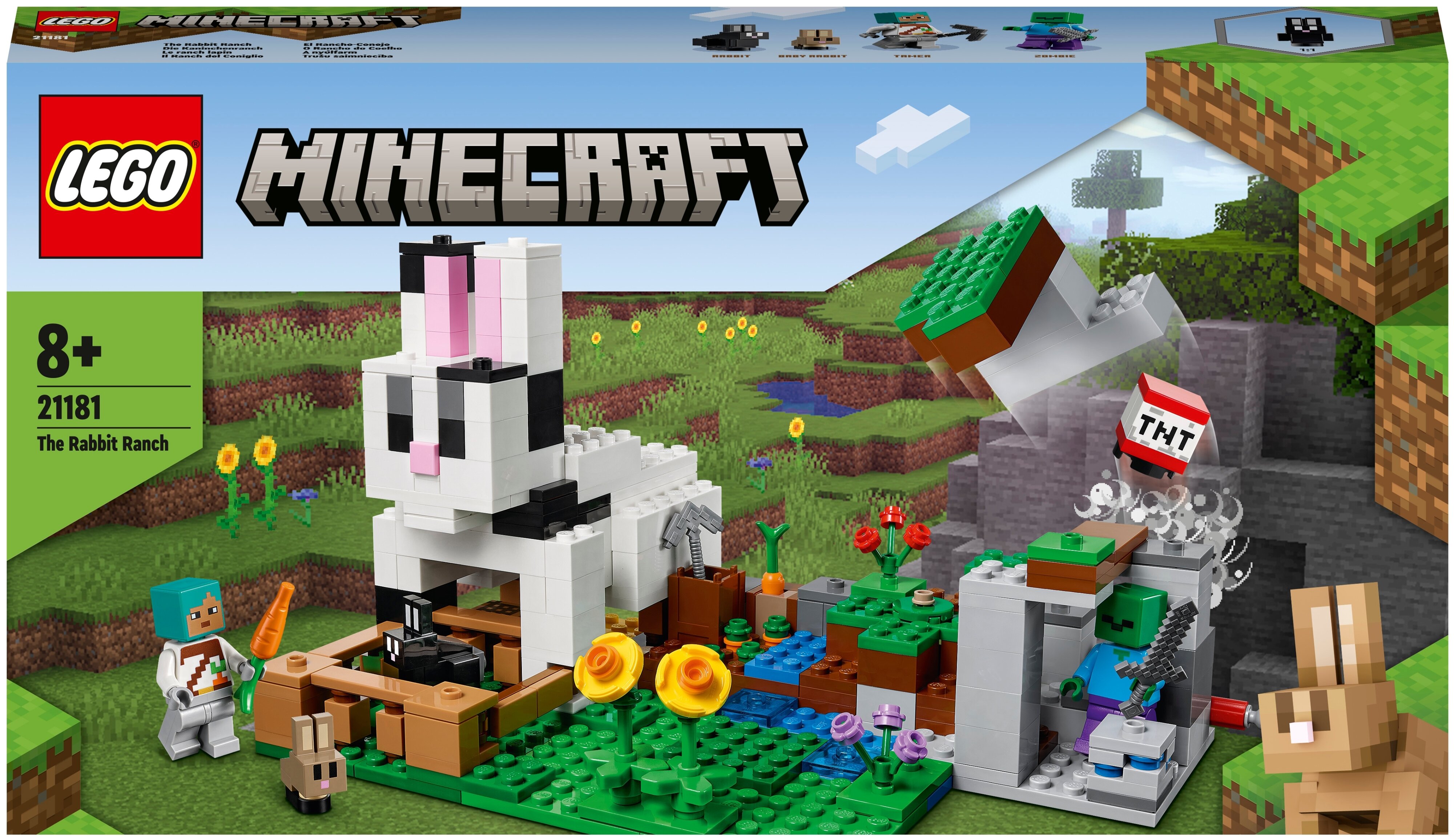 Конструктор LEGO Minecraft Кроличье ранчо, деталей: 340