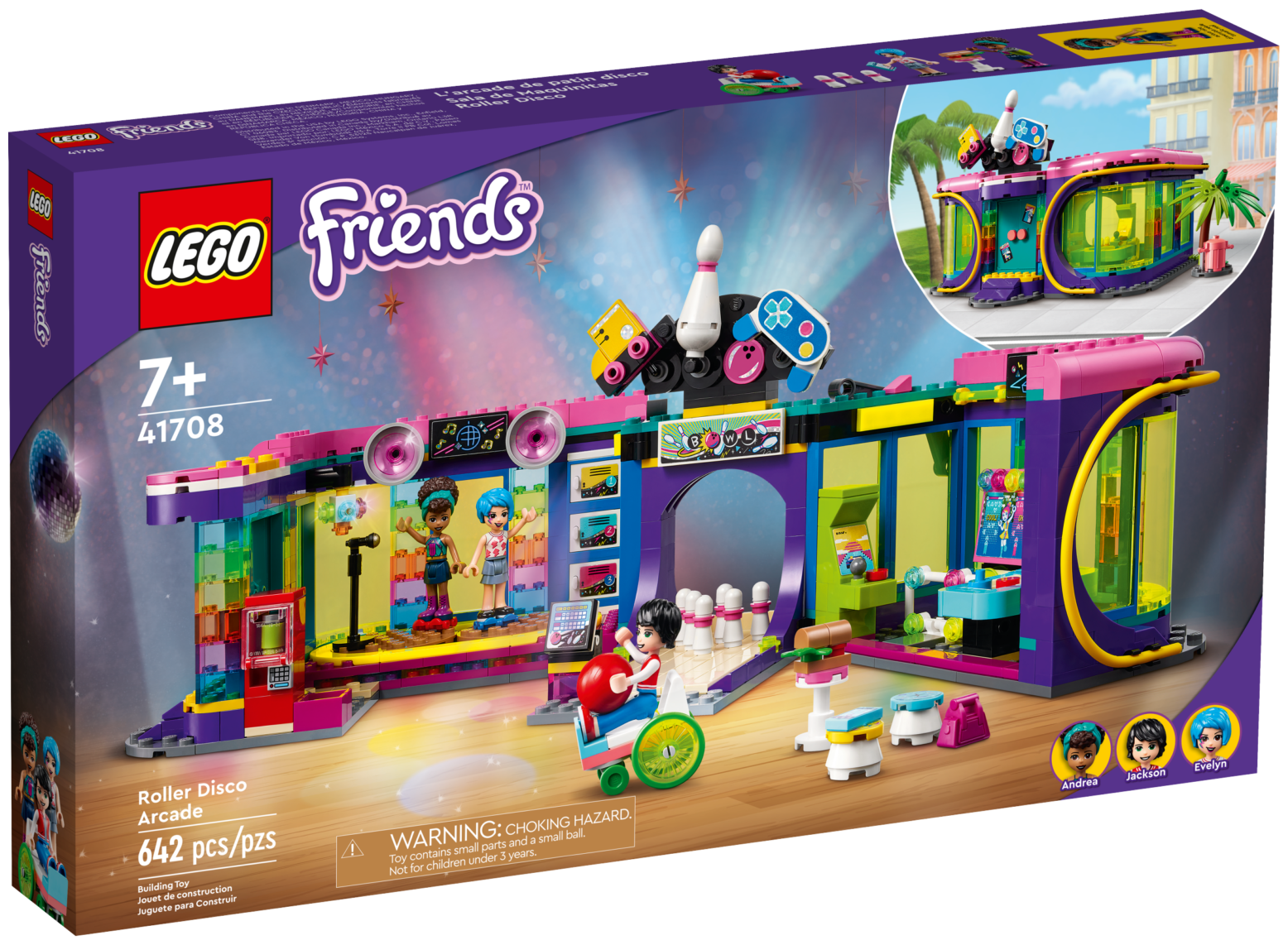 

Конструктор LEGO Friends Диско-аркада для роллеров, деталей: 642 (41708), Friends Диско-аркада для роллеров