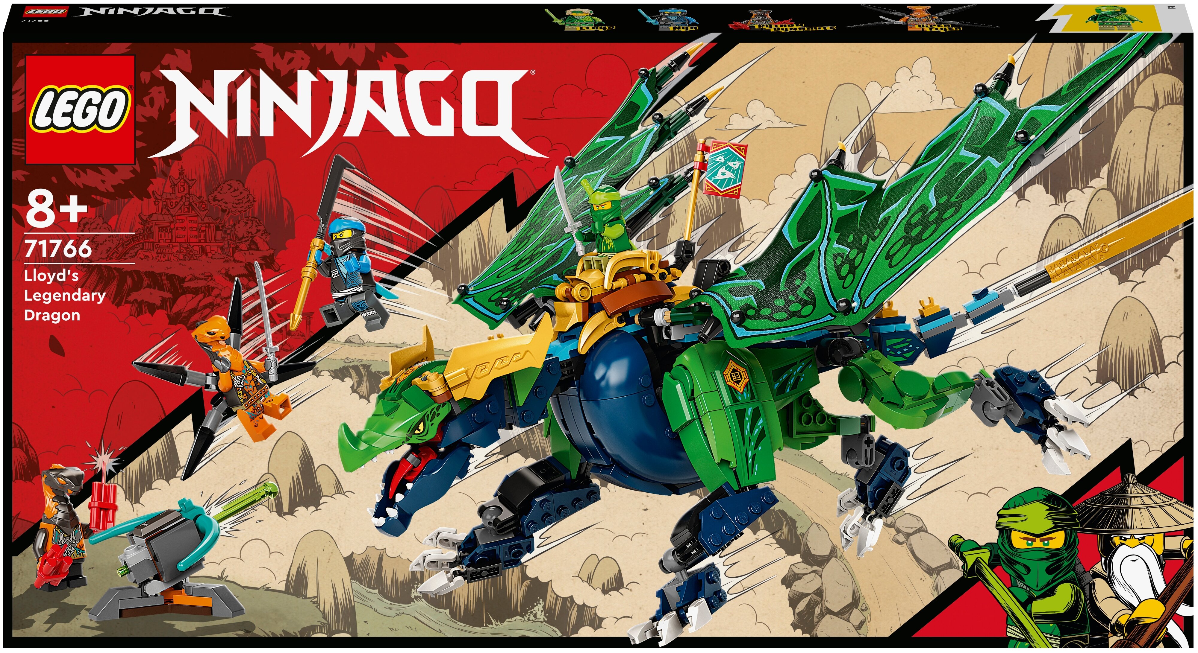 

Конструктор LEGO Ninjago Легендарный дракон Ллойда, деталей: 747 (71766), Ninjago Легендарный дракон Ллойда