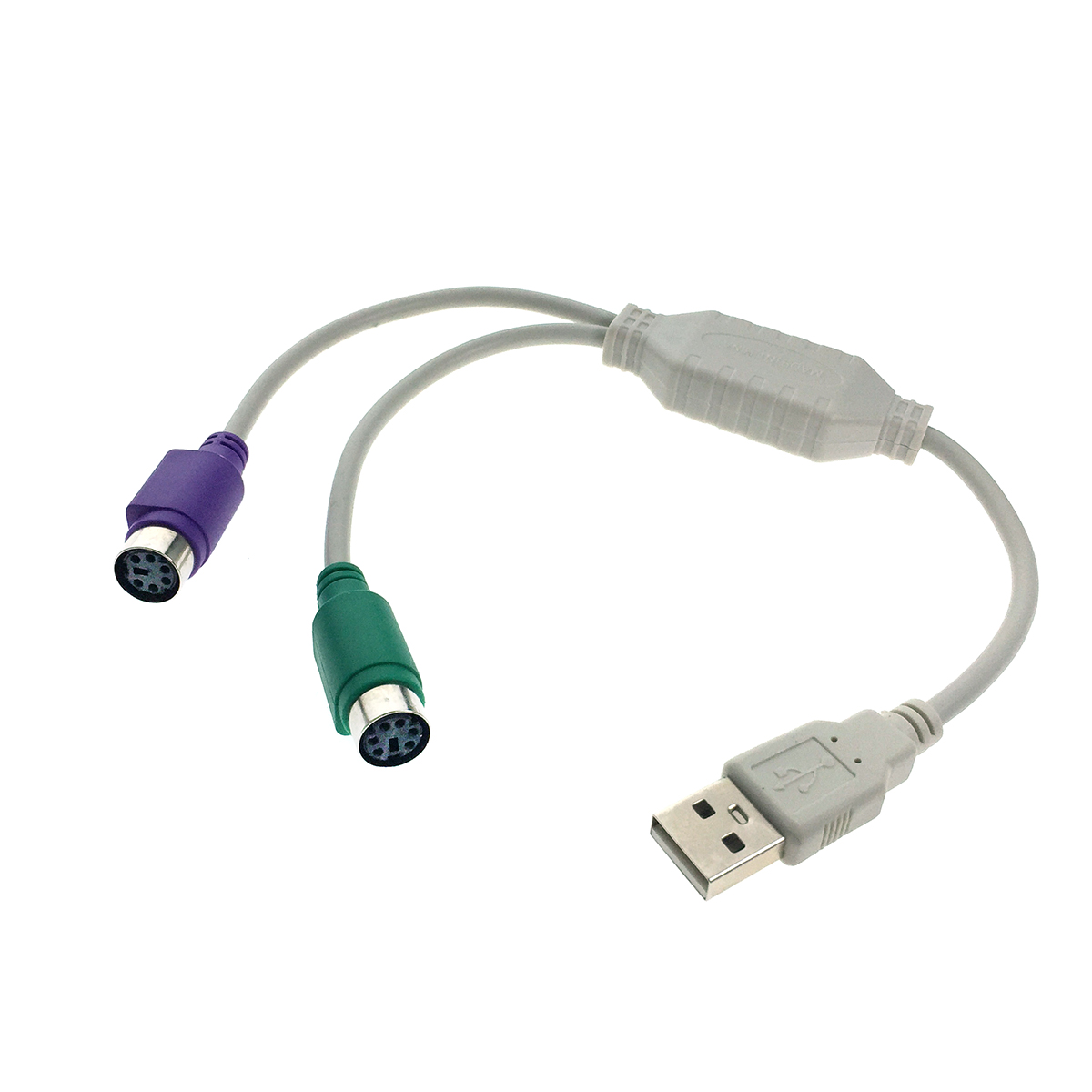 

Переходник (адаптер) USB 2.0(Am)-2xPS/2(f) 10 см, белый Espada (EUSBM/2xPS/220)