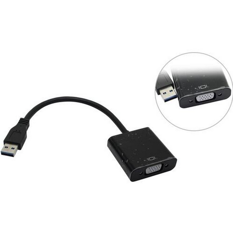 

Переходник (адаптер) USB 3.0(Am)-VGA(f), черный B&P