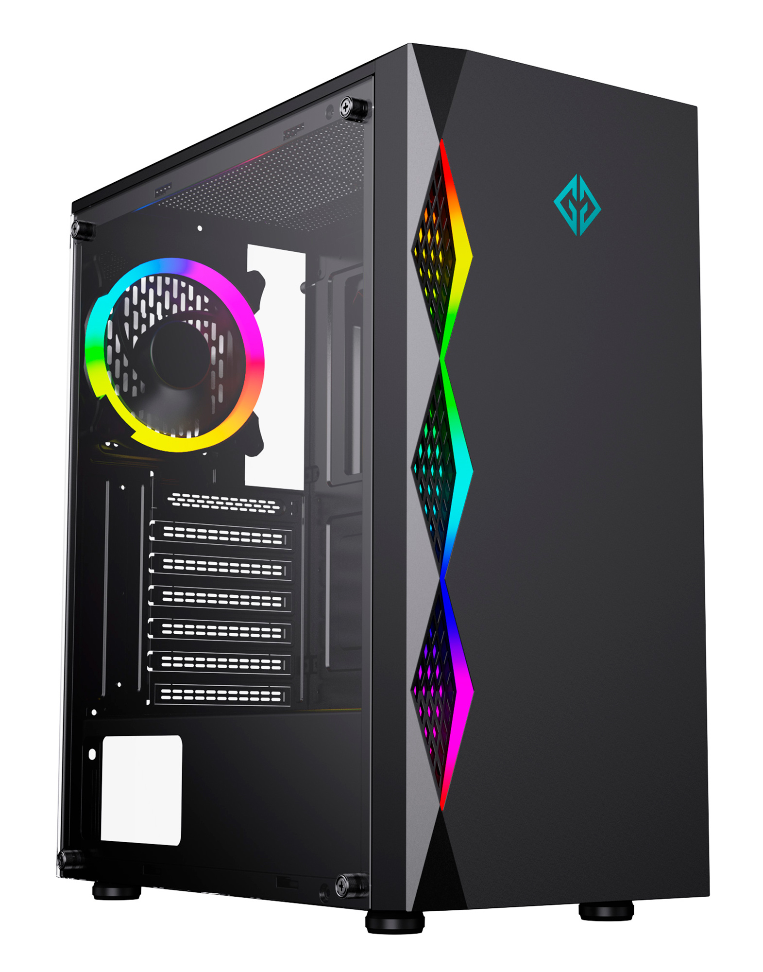 

Корпус GMNG OGC-G110, ATX, Midi-Tower, USB 3.0, RGB подсветка, черный, без БП (OGC-G110), OGC-G110