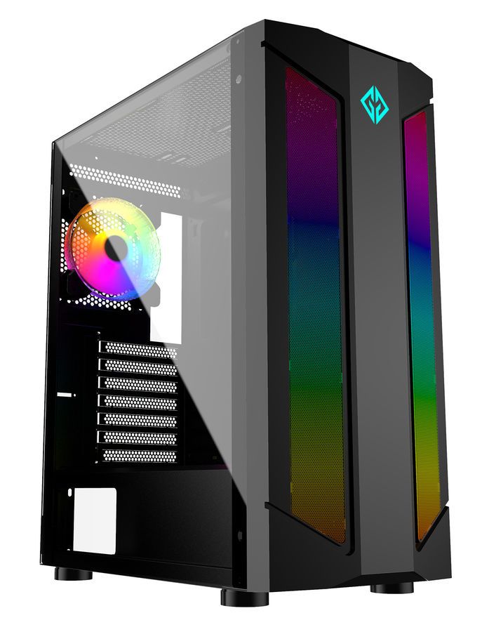 

Корпус GMNG OGC-G130, ATX, Midi-Tower, USB 3.0, RGB подсветка, черный, без БП (OGC-G130), OGC-G130