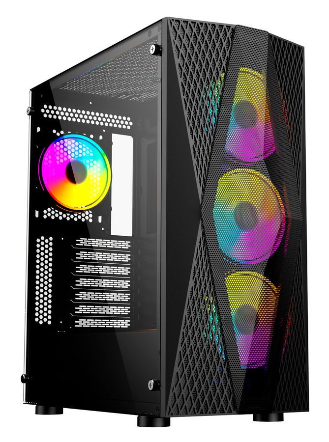 Корпус GMNG OGC-G200, EATX, Full-Tower, USB 3.0, RGB подсветка, черный, без БП (OGC-G200)