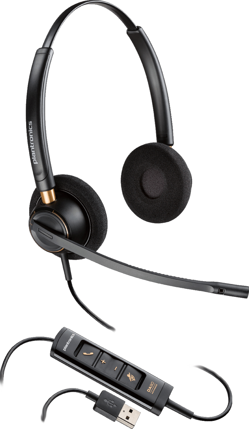 

Проводная гарнитура Plantronics HW525 USB, USB, черный (203444-01), HW525 USB