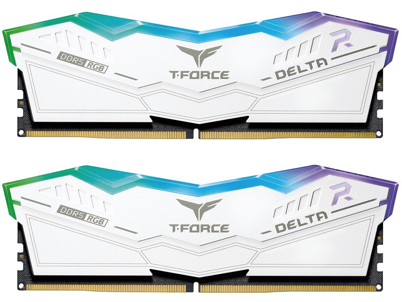 

Комплект памяти DDR5 DIMM 32Gb (2x16Gb), 5600MHz, CL32, 1.2 В, Team Group, T-Force Delta RGB White (TG_FF4D532G5600HC32DC01) Retail, TG_FF4D532G5600HC32DC01
