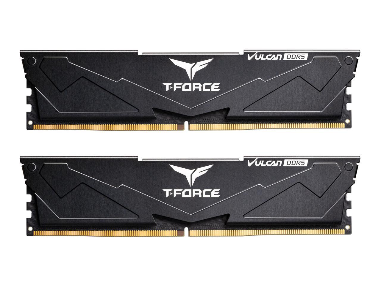 

Комплект памяти DDR5 DIMM 32Gb (2x16Gb), 6000MHz, CL38, 1.25 В, Team Group, T-Force Vulcan Black (TG_FLBD532G6000HC38ADC01) Retail, TG_FLBD532G6000HC38ADC01