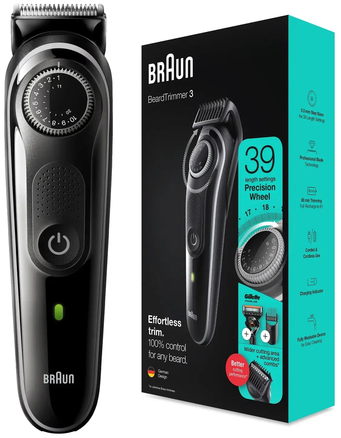 

Триммер Braun BT3342, насадок 2, черный/серый (BT3342), BT3342