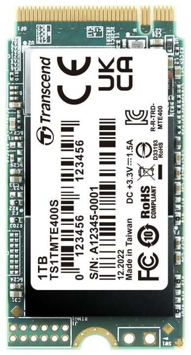 

Твердотельный накопитель M.2 (SSD) Transcend 1Tb MTE400S, 2242, PCI-E (TS1TMTE400S) Retail