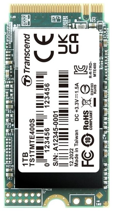 Твердотельный накопитель (SSD) Transcend 1Tb MTE400S, 2242, PCI-E (TS1TMTE400S) Retail - фото 1