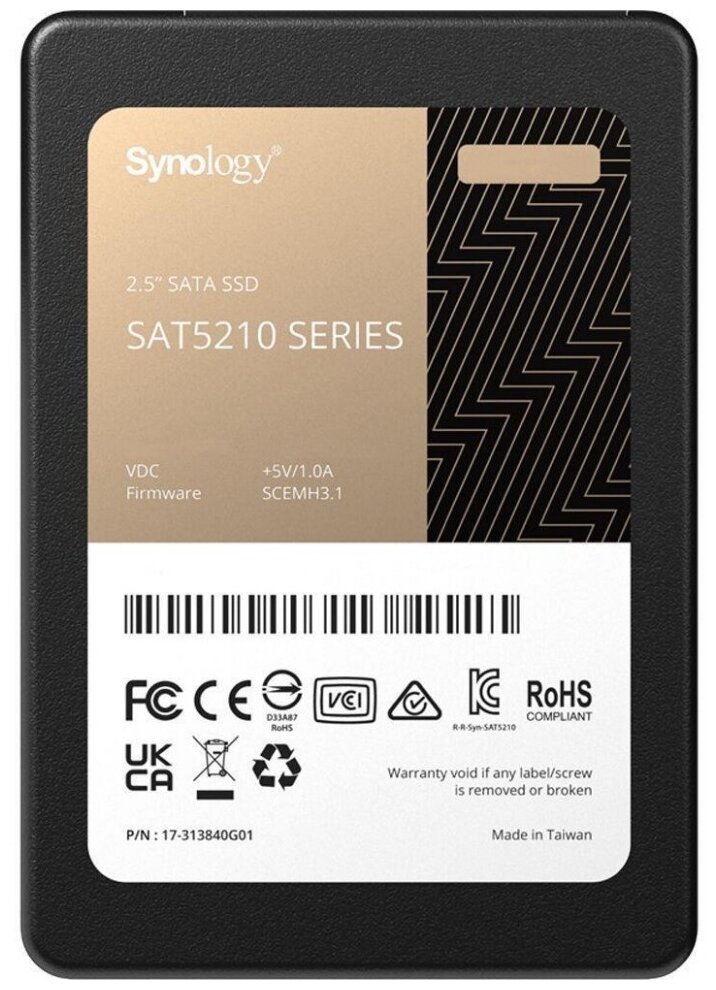 

Твердотельный накопитель (SSD) Synology 1.92Tb SAT5210, 2.5", SATA3 (SAT5210-1920G)