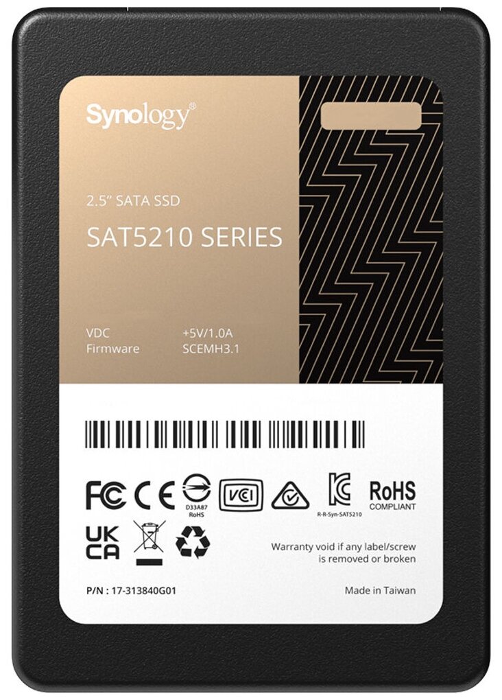 

Твердотельный накопитель (SSD) Synology 480Gb SAT5210, 2.5", SATA3 (SAT5210-480G)