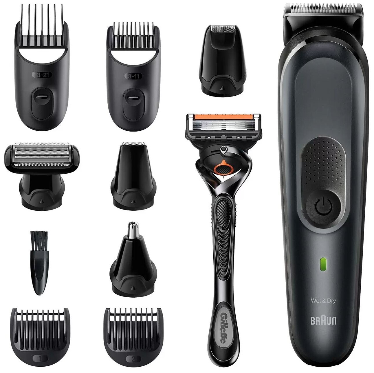 

Триммер Braun MGK7321, насадок 8, черный/серый (MGK7321 BLACK), MGK7321