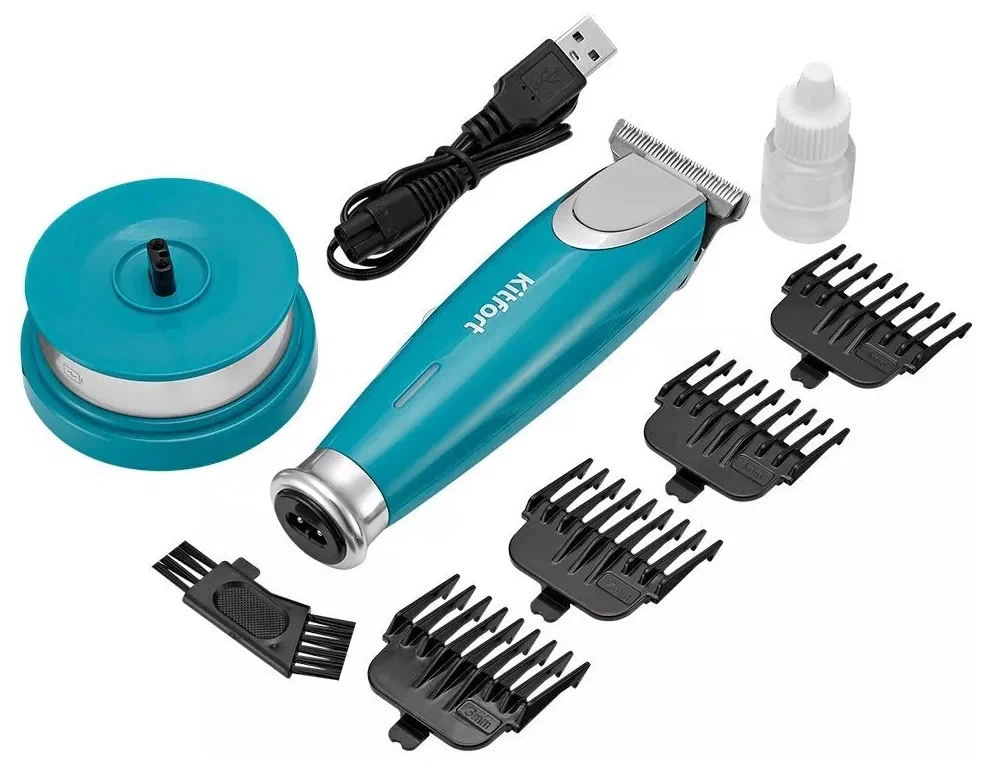 

Триммер Kitfort КТ-3110, насадок 4, длина шнура 1 м, голубой (КТ-3110), КТ-3110