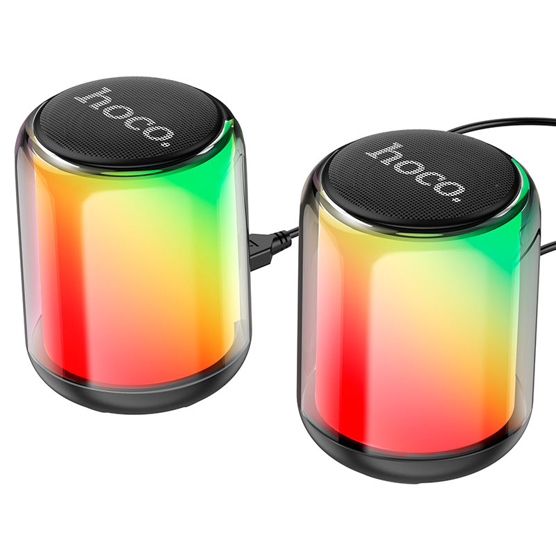 

Акустика 2.0 Hoco BS56 Colorful, 10 Вт, AUX, Bluetooth, подсветка, черный, BS56 Colorful
