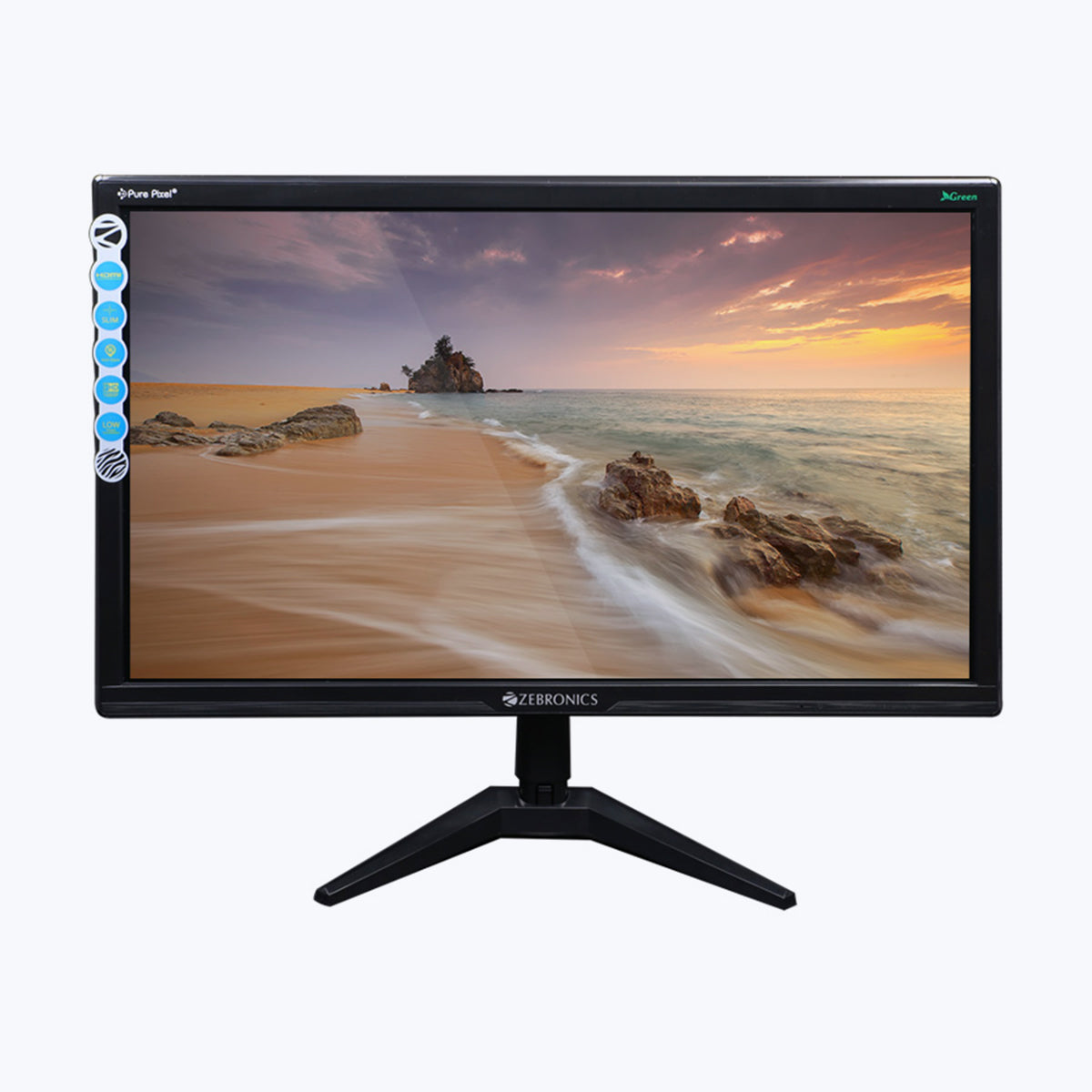 

Монитор 22" Zebronics Zeb-A22FHD LED, 1920x1080 (16:9), 300кд/м2, 5мс, 160°/130°, VGA, HDMI, черный (ZEB-A22.BK), Zeb-A22FHD LED