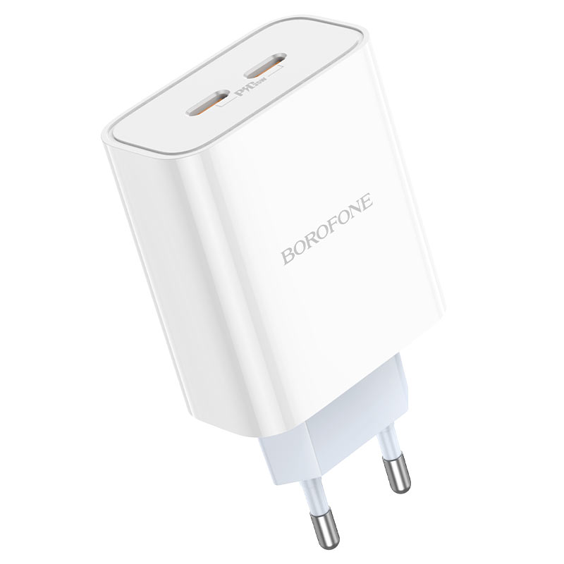 

Сетевое зарядное устройство Borofone BA73A Young 35Вт, 2xUSB type-C, Quick Charge, PD, 3A, белый (974443388398), BA73A Young