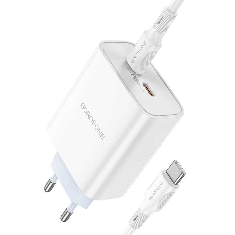 

Сетевое зарядное устройство Borofone BA73A Young 35Вт, 2xUSB type-C, Quick Charge, PD, 3A, белый (974443388411), USB Type-C - USB Type-C, BA73A Young