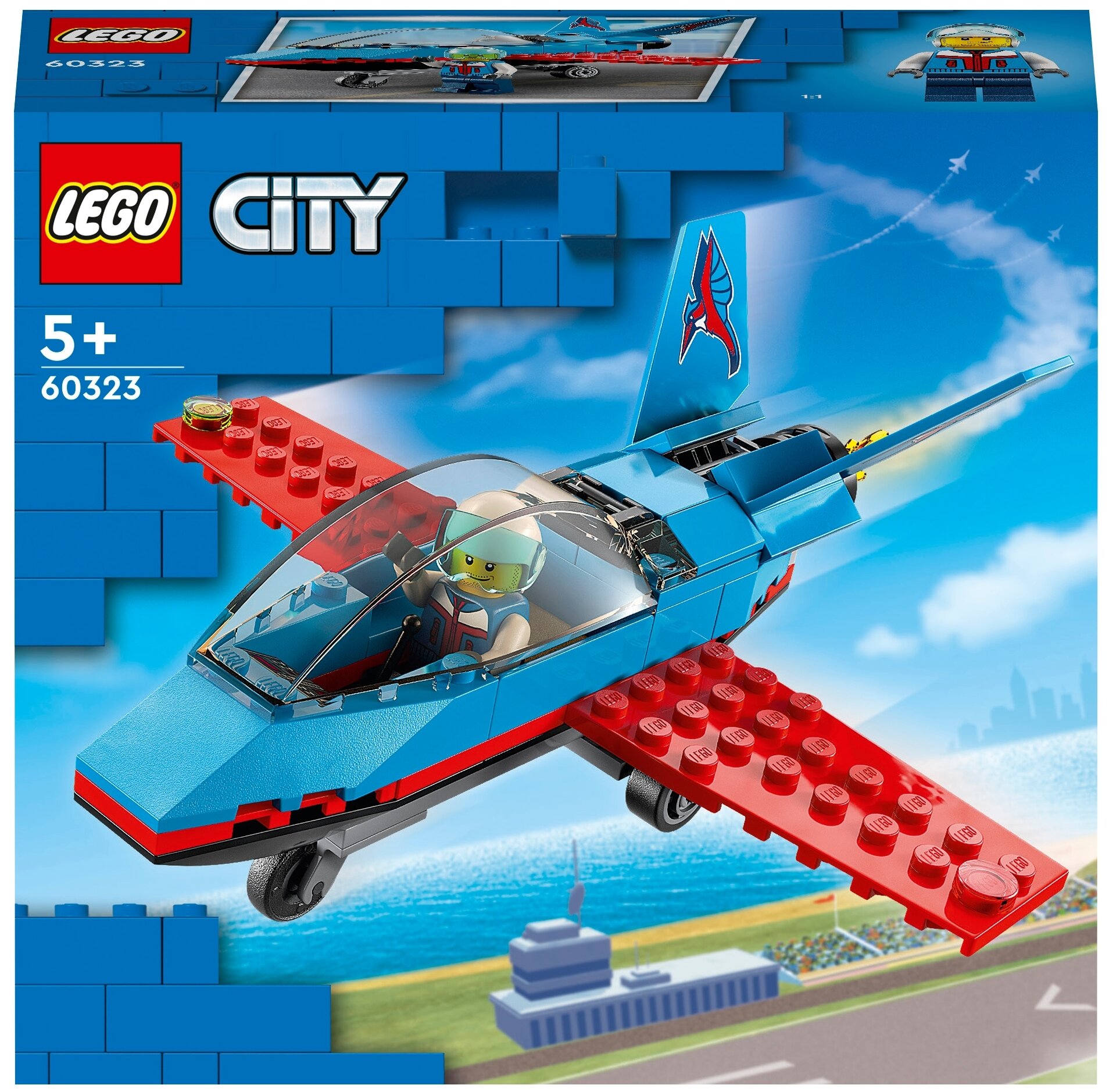 

Конструктор LEGO City Трюковый самолет, деталей: 59 (60323), City Трюковый самолет