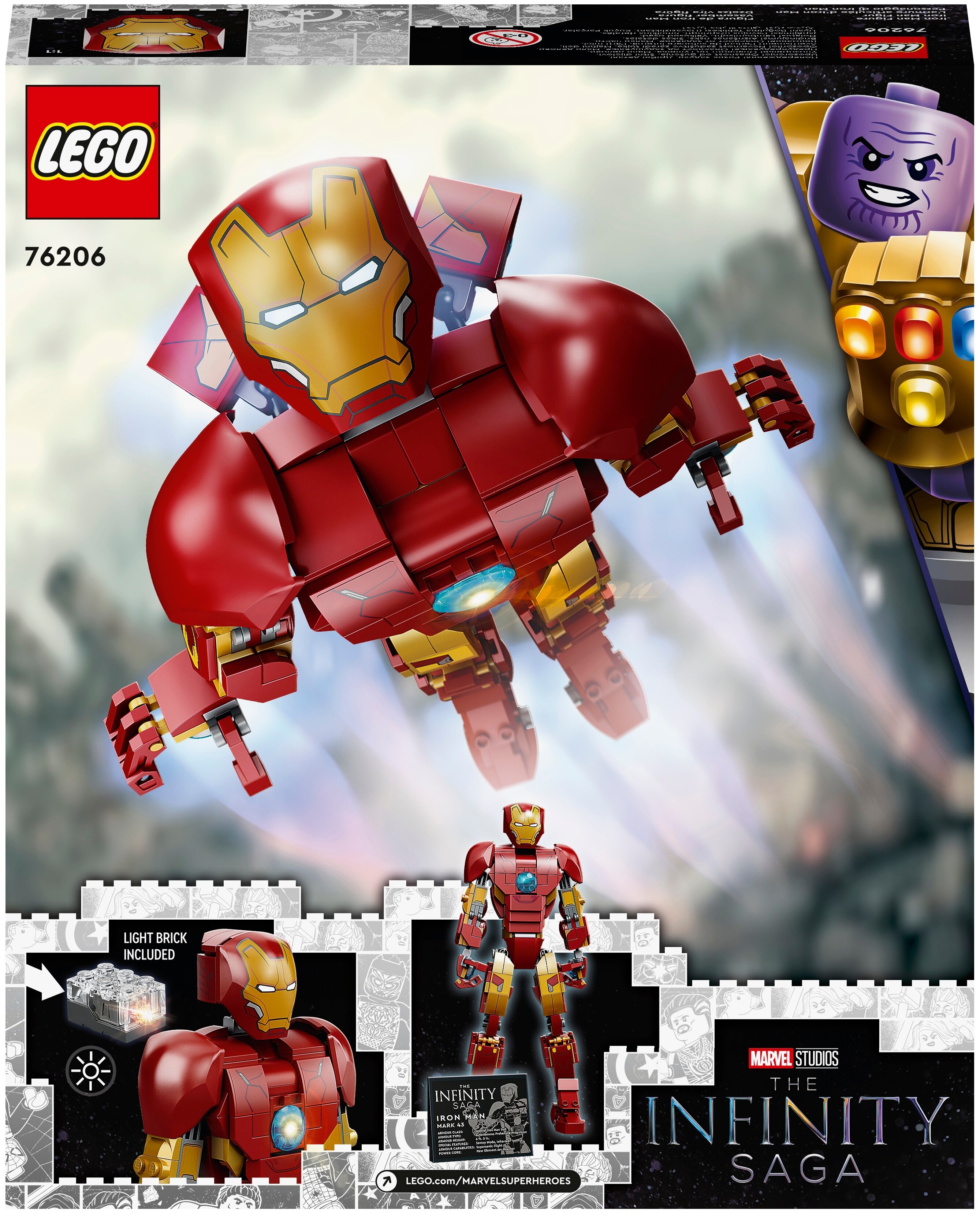 Конструктор LEGO Marvel Avengers Movie 4 Фигурка Железного человека Выбор,  деталей: 381, 1167602 купить в Барнауле в интернет-магазине e2e4