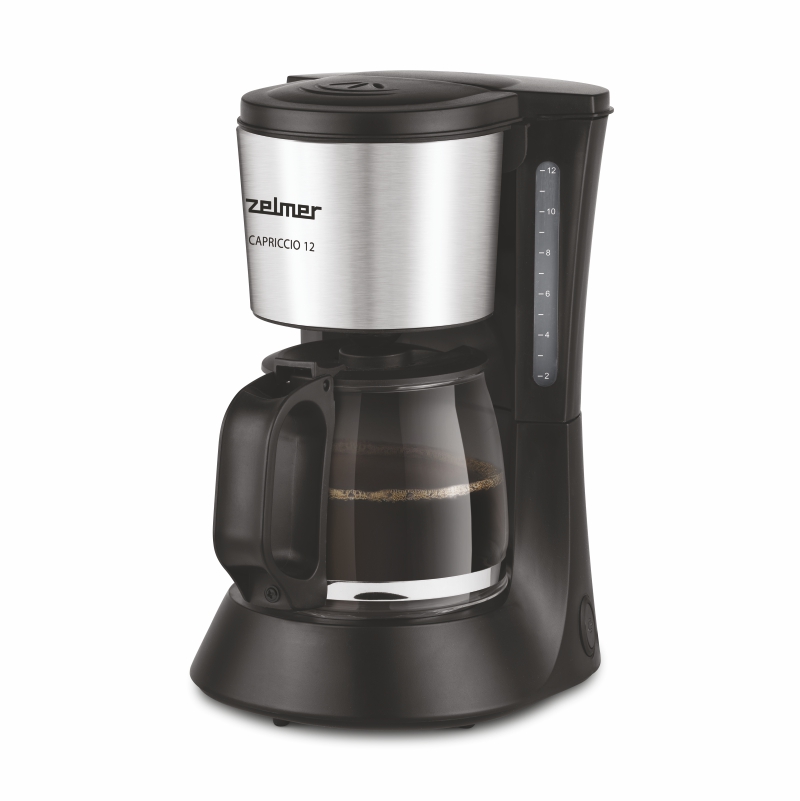 

Кофеварка капельная ZELMER CAPRICCIO ZCM1200, 680 Вт, кофе молотый, 1.2 л/1.2 л, черный (71605462P), CAPRICCIO ZCM1200