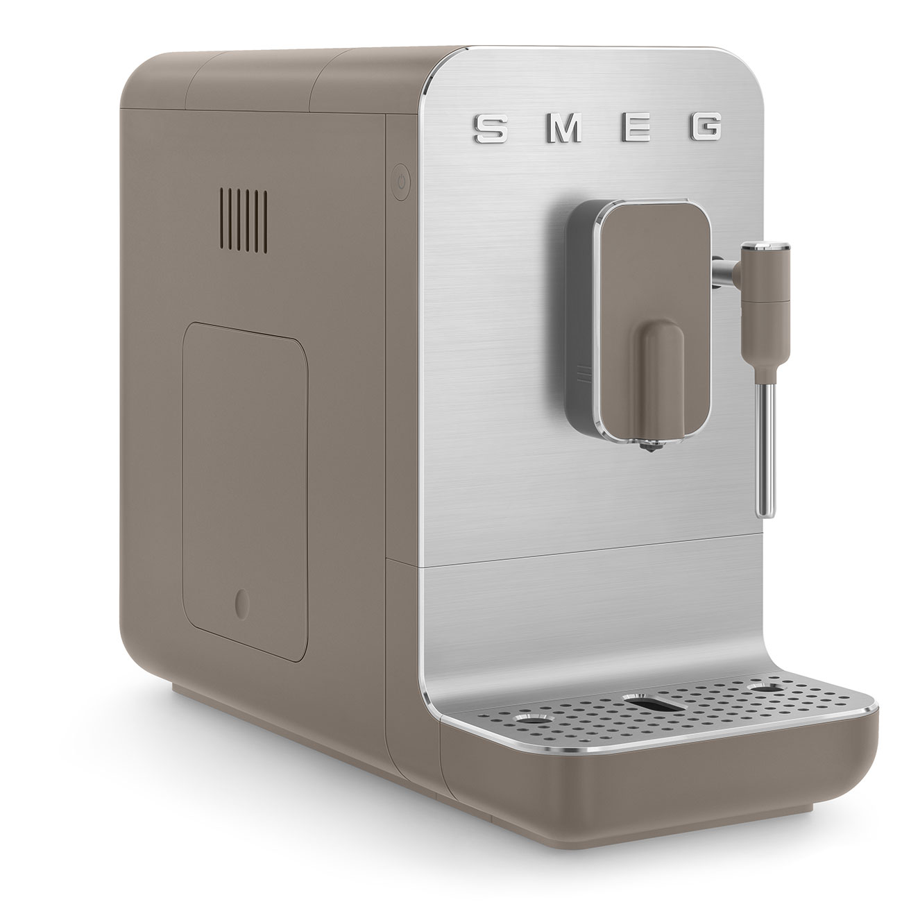 

Кофемашина автоматическая SMEG Стиль 50-х г.г. BCC02TPMEU, зерновой, 1.4 л, ручной капучинатор, металлические жернова, коричневый/серебристый, 1.35 кВт (BCC02TPMEU), BCC02TPMEU