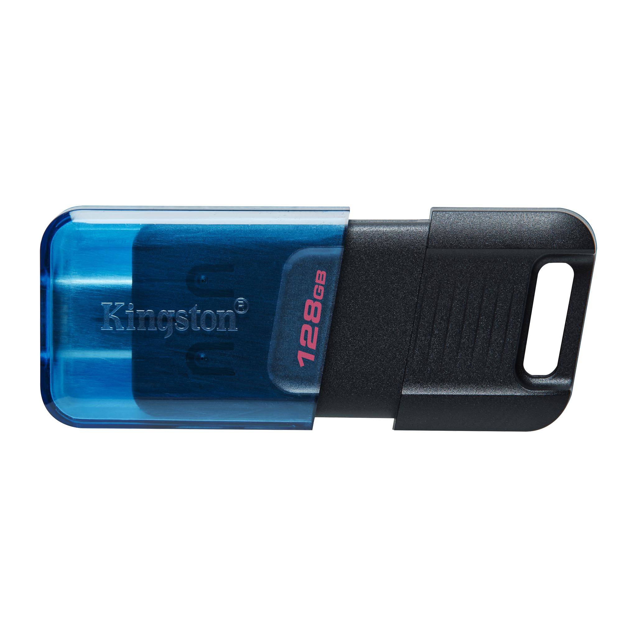 

Флешка 128Gb USB 3.2 Type-C Kingston DataTraveler 80 M, черный/синий (DT80M/128GB)