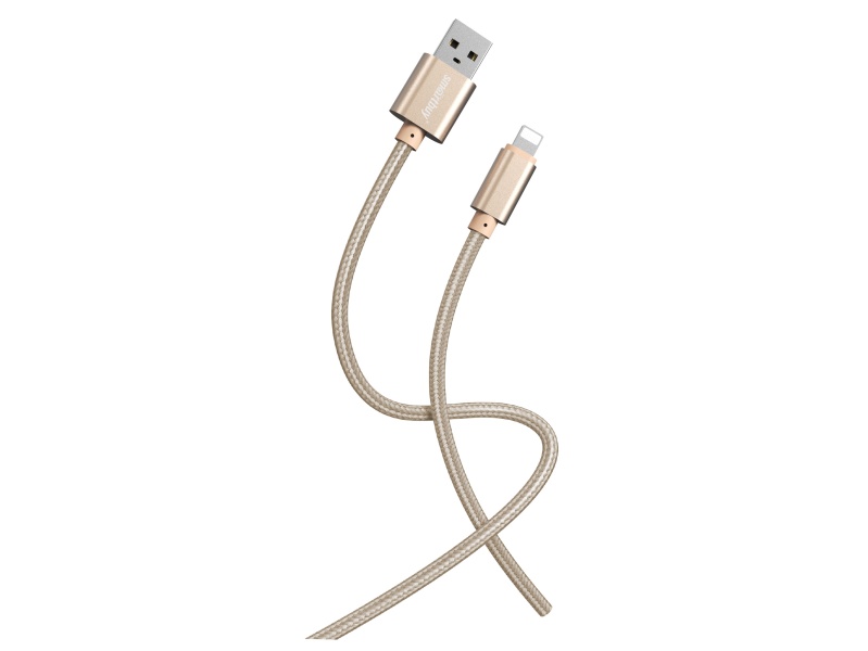

Кабель USB 2.0(Am)-Lightning 8-pin(m), 3A 1 м, золотистый Smartbuy S02 (iK-512-S02g)