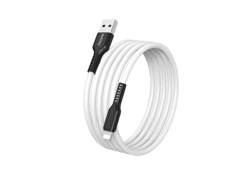 

Кабель USB 2.0(Am)-Lightning 8-pin(m), 2.4A 1 м, белый Smartbuy S21 (iK-512-S21bw)