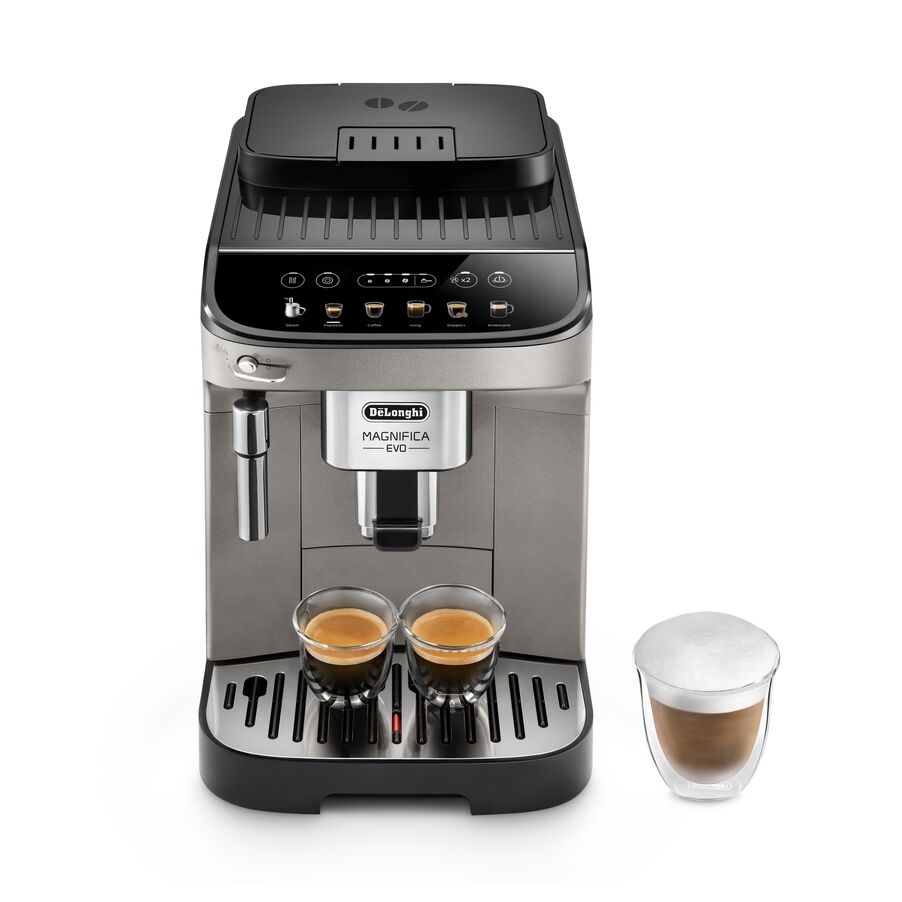 

Кофемашина автоматическая De'Longhi Magnifica Evo ECAM290.42.TB, зерновой / молотый, 1.8 л, ручной капучинатор, металлические жернова, черный/серебристый, 1.45 кВт (ECAM290.42.TB), ECAM290.42.TB