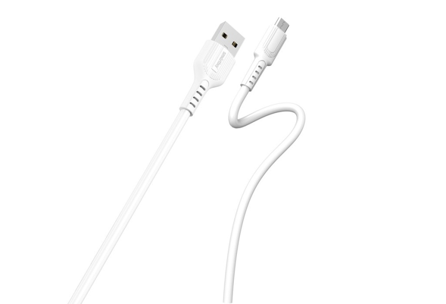 

Кабель USB 2.0(Am)-Micro USB 2.0(Bm), быстрая зарядка, 4A 1 м, белый Smartbuy S33 (iK-12-S33w)