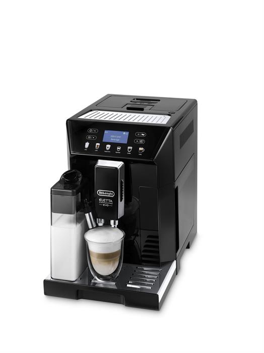 

Кофемашина автоматическая De'Longhi Eletta Cappuccino Evo ECAM46.860.B, зерновой / молотый, 1.8 л, автоматический капучинатор, металлические жернова, дисплей, серебристый,черный, 1.45 кВт (ECAM370.85.SB), ECAM46.860.B