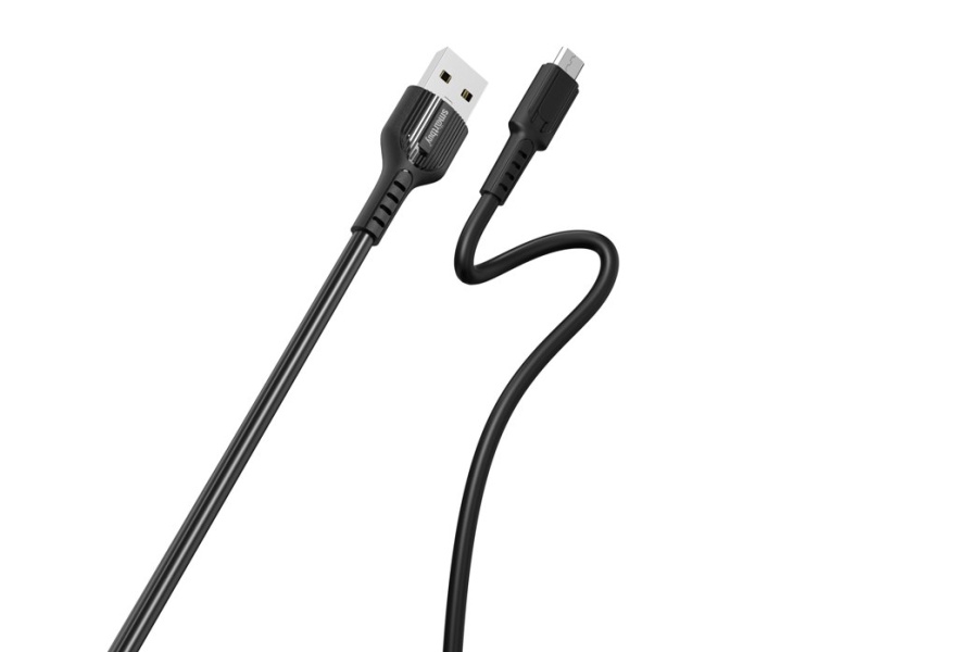 

Кабель USB 2.0(Am)-Micro USB 2.0(Bm), быстрая зарядка, 4A 1 м, черный Smartbuy S33 (iK-12-S33b)