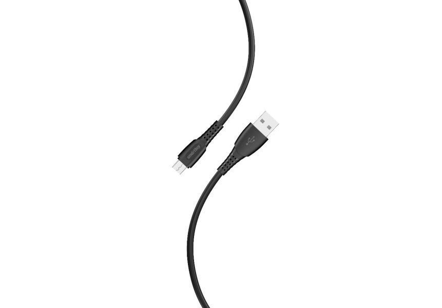 

Кабель USB 2.0(Am)-Micro USB 2.0(Bm), 2.4A 1 м, черный Smartbuy S40 (iK-12-S40b)
