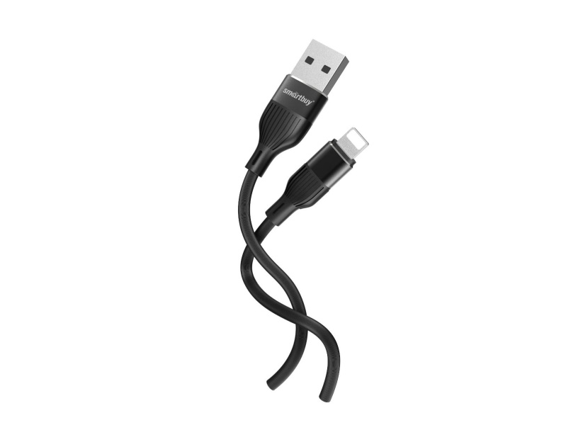 

Кабель USB 2.0(Am)-Lightning 8-pin(m), 2.4A 1 м, черный Smartbuy S72 (iK-512-S72b)