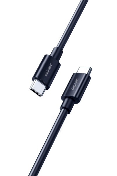 

Кабель USB 2.0 Type-C(m)-USB 2.0 Type-C(m), быстрая зарядка, 6A 1 м, черный Smartbuy S73 (iK-3112-S73b)