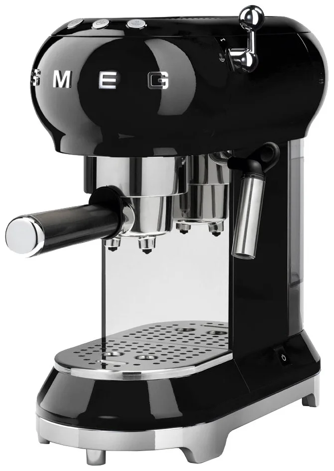 

Кофеварка рожковая SMEG 50's Style ECF01BLEU, 1.35 кВт, кофе молотый / зерновой, 1 л, Капучинатор, черный (ECF01BLEU), ECF01BLEU