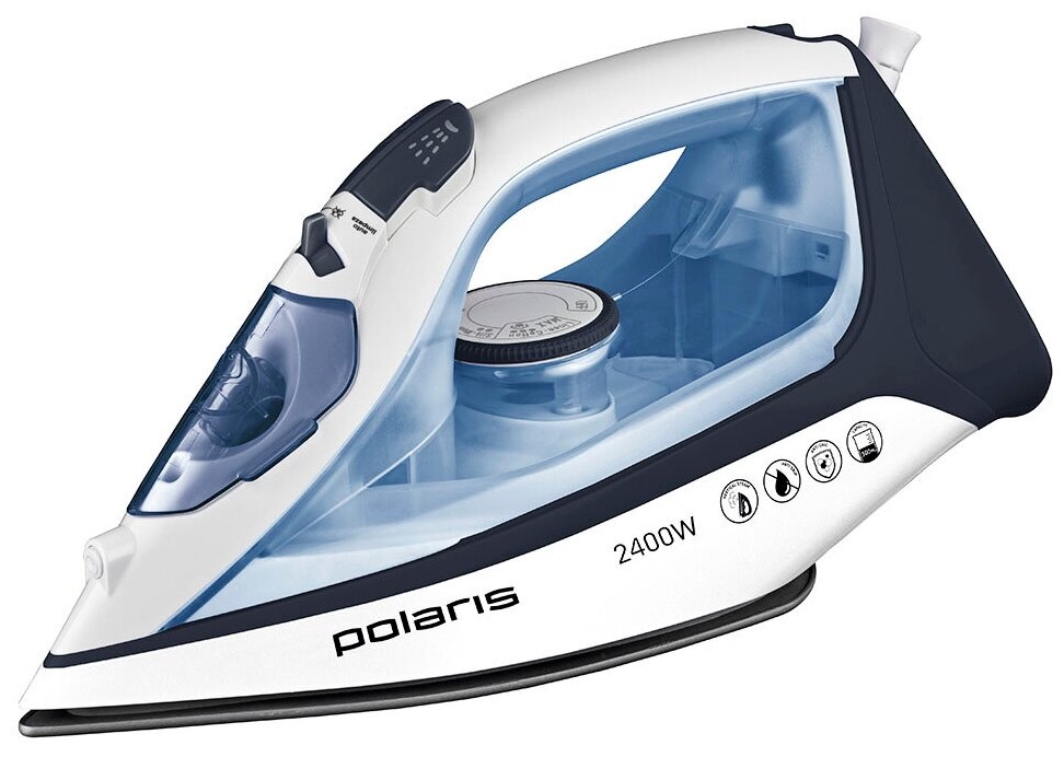 

Утюг Polaris PIR 2483K 2.4 кВт, 3 м, синий/белый (PIR 2483K), PIR 2483K