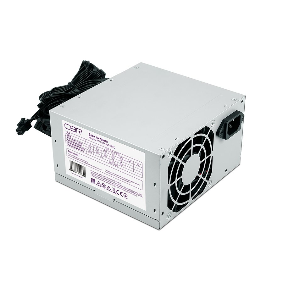 

Блок питания 400 Вт ATX CBR PSU-ATX400-08EC, 80 мм (PSU-ATX400-08EC), PSU-ATX400-08EC